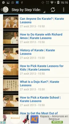 Karate Basics android App screenshot 0